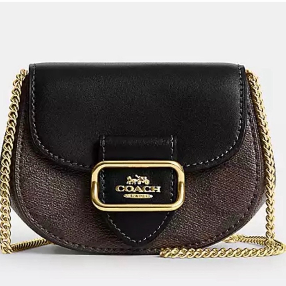 ✨ NWOT Coach Morgan Card Case Crossbody – Signature Canvas ✨ - Picture 3 of 13